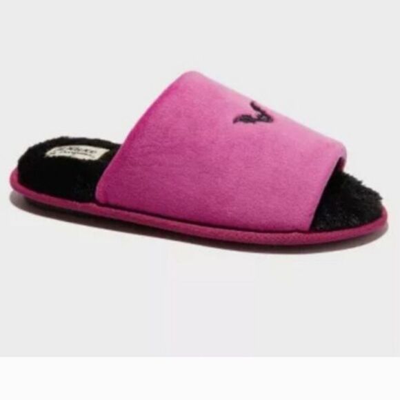 Luxe Pink Bat Embroidered Women's Slippers - Picture 2 of 2